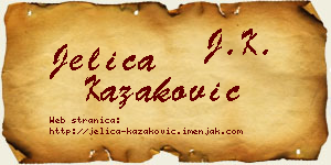 Jelica Kazaković vizit kartica